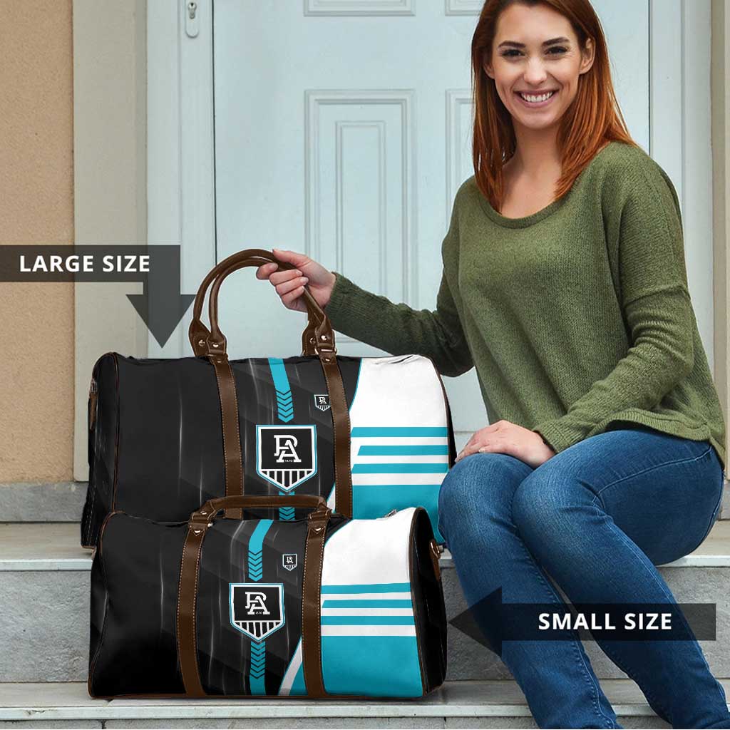 Port Adelaide Power Travel Bag Modern Geometric Sports Graphic Style