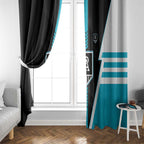 Port Adelaide Power Window Curtain Modern Geometric Sports Graphic Style