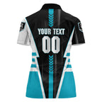 Personalized Port Adelaide Power Women Polo Shirt Modern Geometric Sports Graphic Style