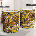 Hawthorn Hawks Laundry Basket Aboriginal Dot Pattern - Football Mascot Heritage Pride