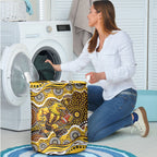 Hawthorn Hawks Laundry Basket Aboriginal Dot Pattern - Football Mascot Heritage Pride