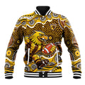 Hawthorn Hawks Baseball Jacket Aboriginal Dot Pattern - Football Mascot Heritage Pride