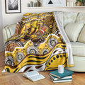 Hawthorn Hawks Blanket Aboriginal Dot Pattern - Football Mascot Heritage Pride