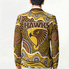 Hawthorn Hawks Blazer Aboriginal Dot Pattern - Football Mascot Heritage Pride