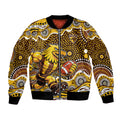 Hawthorn Hawks Bomber Jacket Aboriginal Dot Pattern - Football Mascot Heritage Pride