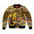 Hawthorn Hawks Bomber Jacket Aboriginal Dot Pattern - Football Mascot Heritage Pride