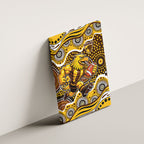 Hawthorn Hawks Canvas Wall Art Aboriginal Dot Pattern - Football Mascot Heritage Pride