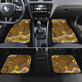 Hawthorn Hawks Car Mats Aboriginal Dot Pattern - Football Mascot Heritage Pride