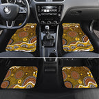 Hawthorn Hawks Car Mats Aboriginal Dot Pattern - Football Mascot Heritage Pride