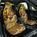 Hawthorn Hawks Car Seat Cover Aboriginal Dot Pattern - Football Mascot Heritage Pride