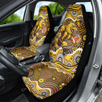 Hawthorn Hawks Car Seat Cover Aboriginal Dot Pattern - Football Mascot Heritage Pride