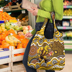 Hawthorn Hawks Grocery Bag Aboriginal Dot Pattern - Football Mascot Heritage Pride