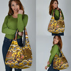 Hawthorn Hawks Grocery Bag Aboriginal Dot Pattern - Football Mascot Heritage Pride