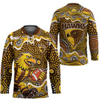 Hawthorn Hawks Hockey Jersey Aboriginal Dot Pattern - Football Mascot Heritage Pride