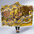 Hawthorn Hawks Hooded Blanket Aboriginal Dot Pattern - Football Mascot Heritage Pride