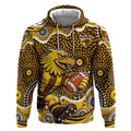 Hawthorn Hawks Hoodie Aboriginal Dot Pattern - Football Mascot Heritage Pride