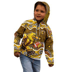 Hawthorn Hawks Kid Hoodie Aboriginal Dot Pattern - Football Mascot Heritage Pride