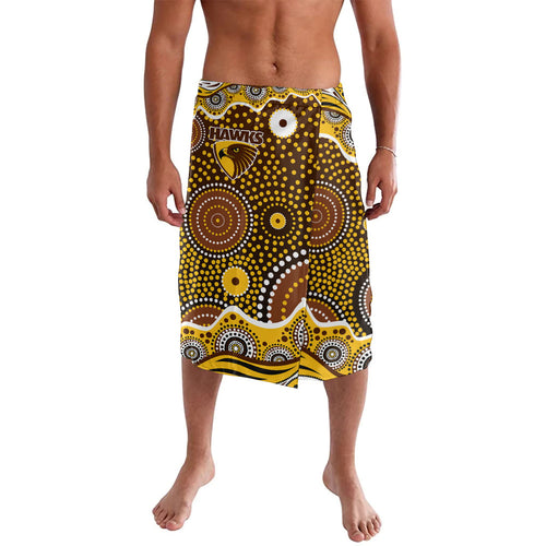 Hawthorn Hawks Lavalava Aboriginal Dot Pattern - Football Mascot Heritage Pride