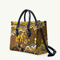 Hawthorn Hawks Leather Bag Aboriginal Dot Pattern - Football Mascot Heritage Pride