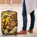 Hawthorn Hawks Luggage Cover Aboriginal Dot Pattern - Football Mascot Heritage Pride