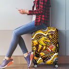 Hawthorn Hawks Luggage Cover Aboriginal Dot Pattern - Football Mascot Heritage Pride