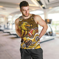 Hawthorn Hawks Men Tank Top Aboriginal Dot Pattern - Football Mascot Heritage Pride