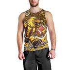 Hawthorn Hawks Men Tank Top Aboriginal Dot Pattern - Football Mascot Heritage Pride