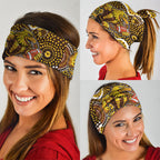 Hawthorn Hawks Neck Gaiter Aboriginal Dot Pattern - Football Mascot Heritage Pride