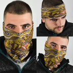 Hawthorn Hawks Neck Gaiter Aboriginal Dot Pattern - Football Mascot Heritage Pride