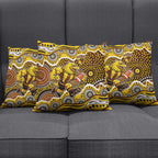 Hawthorn Hawks Pillow Cover Aboriginal Dot Pattern - Football Mascot Heritage Pride