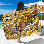 Hawthorn Hawks Sarong Aboriginal Dot Pattern - Football Mascot Heritage Pride