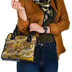 Hawthorn Hawks Shoulder Handbag Aboriginal Dot Pattern - Football Mascot Heritage Pride