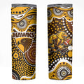 Hawthorn Hawks Skinny Tumbler Aboriginal Dot Pattern - Football Mascot Heritage Pride