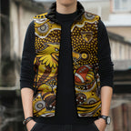 Hawthorn Hawks Sleeveless Puffer Jacket Aboriginal Dot Pattern - Football Mascot Heritage Pride