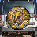 Hawthorn Hawks Spare Tire Cover Aboriginal Dot Pattern - Football Mascot Heritage Pride