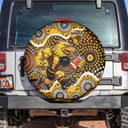 Hawthorn Hawks Spare Tire Cover Aboriginal Dot Pattern - Football Mascot Heritage Pride