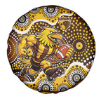Hawthorn Hawks Spare Tire Cover Aboriginal Dot Pattern - Football Mascot Heritage Pride