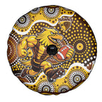 Hawthorn Hawks Spare Tire Cover Aboriginal Dot Pattern - Football Mascot Heritage Pride