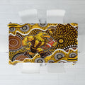 Hawthorn Hawks Tablecloth Aboriginal Dot Pattern - Football Mascot Heritage Pride