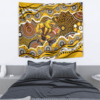 Hawthorn Hawks Tapestry Aboriginal Dot Pattern - Football Mascot Heritage Pride