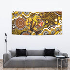 Hawthorn Hawks Tapestry Aboriginal Dot Pattern - Football Mascot Heritage Pride