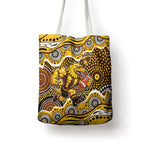 Hawthorn Hawks Tote Bag Aboriginal Dot Pattern - Football Mascot Heritage Pride