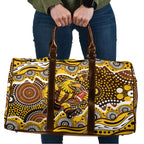 Hawthorn Hawks Travel Bag Aboriginal Dot Pattern - Football Mascot Heritage Pride