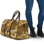 Hawthorn Hawks Travel Bag Aboriginal Dot Pattern - Football Mascot Heritage Pride