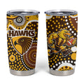 Hawthorn Hawks Tumbler Cup Aboriginal Dot Pattern - Football Mascot Heritage Pride
