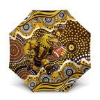 Hawthorn Hawks Umbrella Aboriginal Dot Pattern - Football Mascot Heritage Pride