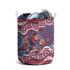Melbourne Demons Laundry Basket Aboriginal Dot Pattern - Football Mascot Heritage Pride