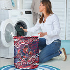 Melbourne Demons Laundry Basket Aboriginal Dot Pattern - Football Mascot Heritage Pride