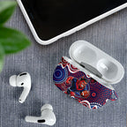 Melbourne Demons AirPods Case Aboriginal Dot Pattern - Football Mascot Heritage Pride