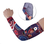 Melbourne Demons Arm Sleeves Aboriginal Dot Pattern - Football Mascot Heritage Pride